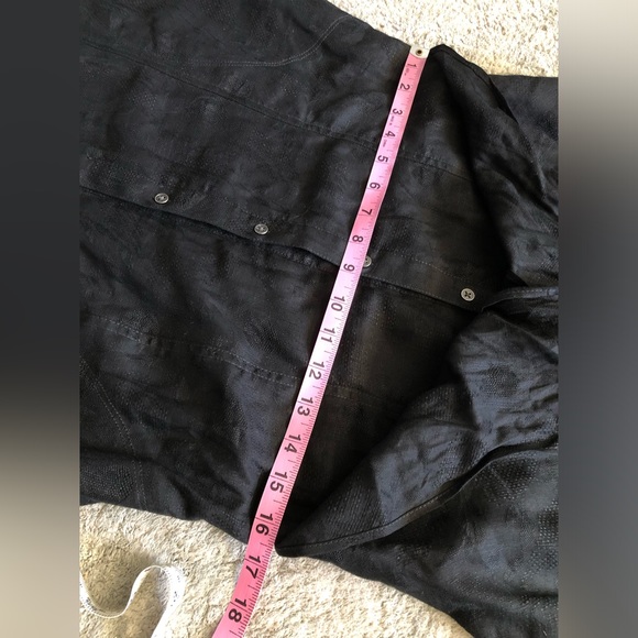 ANTHROPOLOGIE Kamryn Tie Front Black Button-Down Dress - Picture 13 of 13